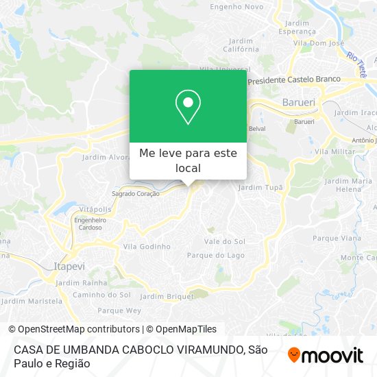 CASA DE UMBANDA CABOCLO VIRAMUNDO mapa