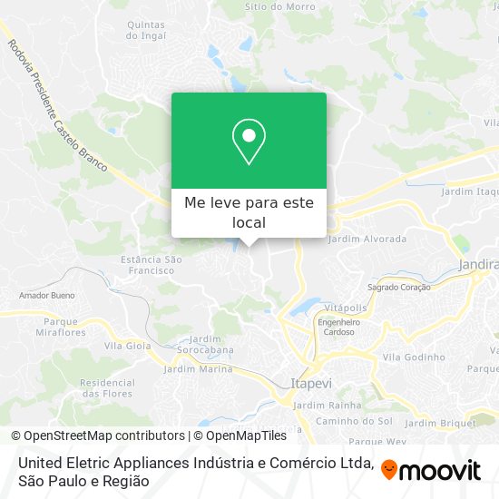 United Eletric Appliances Indústria e Comércio Ltda mapa