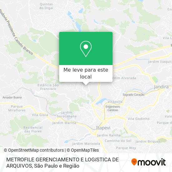 METROFILE GERENCIAMENTO E LOGíSTICA DE ARQUIVOS mapa