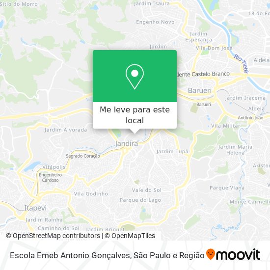 Escola Emeb Antonio Gonçalves mapa
