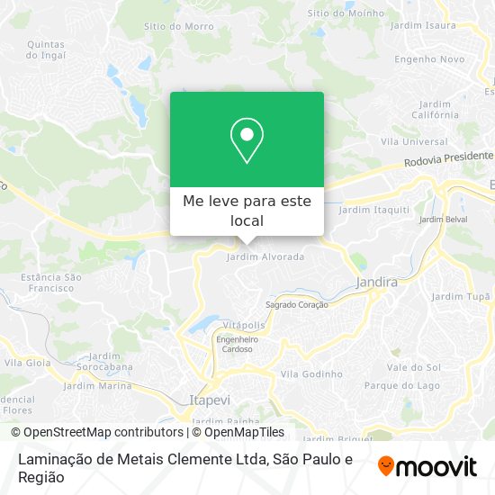 Laminação de Metais Clemente Ltda mapa