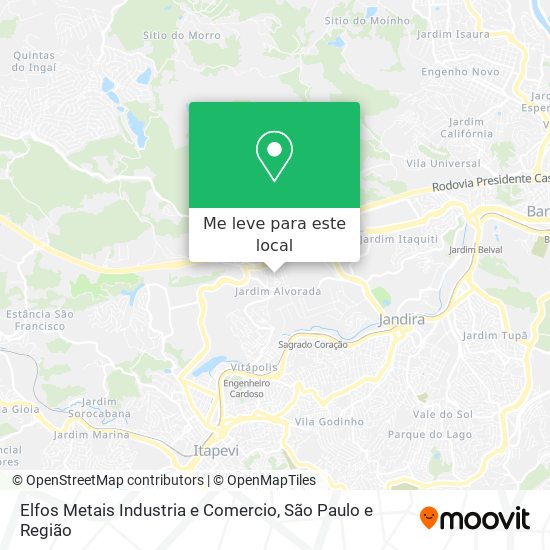 Elfos Metais Industria e Comercio mapa