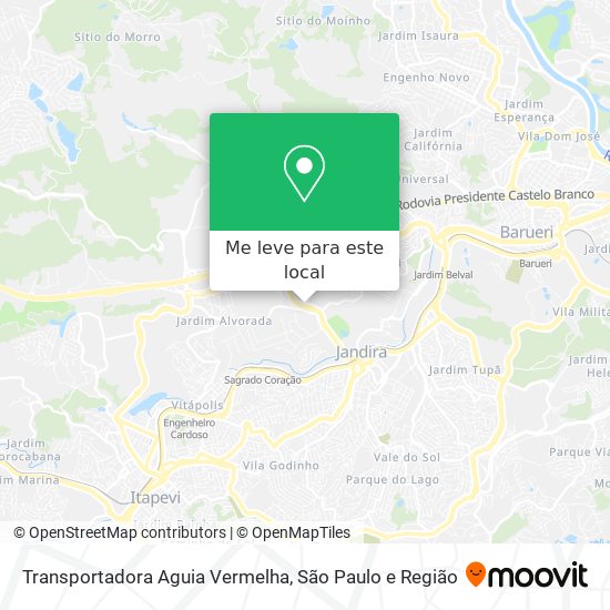 Transportadora Aguia Vermelha mapa