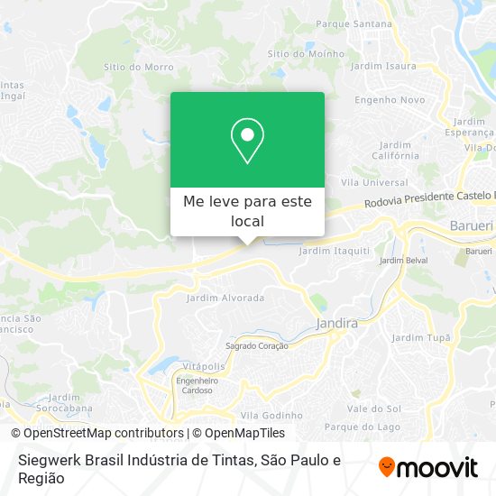 Siegwerk Brasil Indústria de Tintas mapa