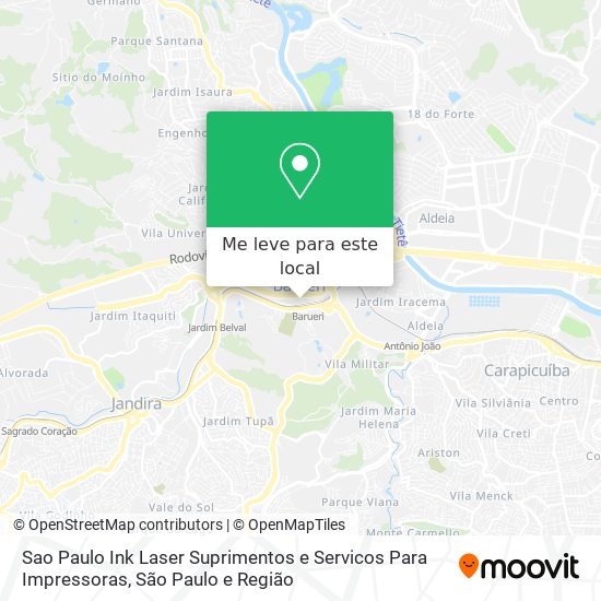 Sao Paulo Ink Laser Suprimentos e Servicos Para Impressoras mapa