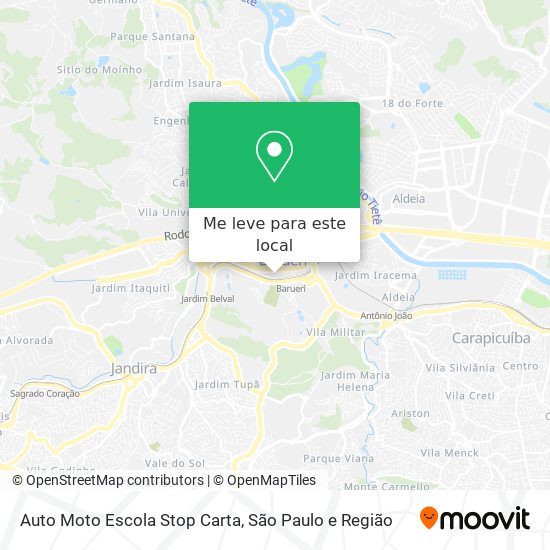 Auto Moto Escola Stop Carta mapa