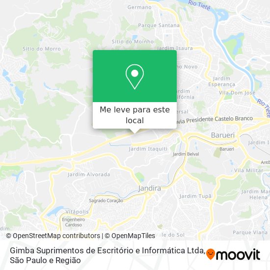 Gimba Suprimentos de Escritório e Informática Ltda mapa