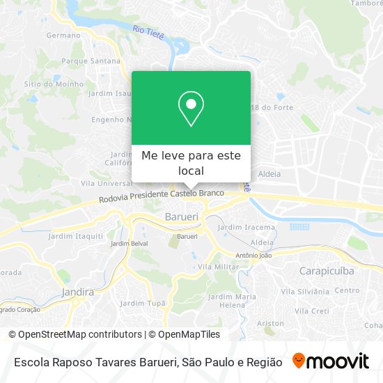 Escola Raposo Tavares Barueri mapa