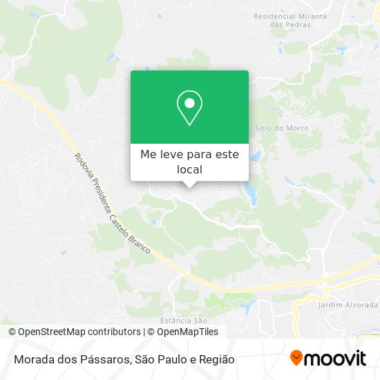 Morada dos Pássaros mapa