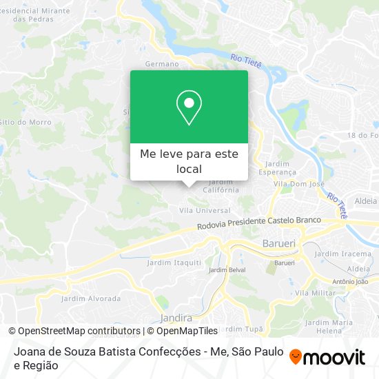 Joana de Souza Batista Confecções - Me mapa