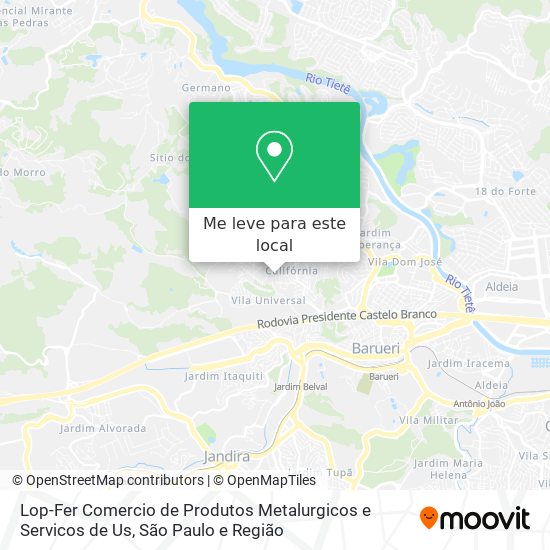 Lop-Fer Comercio de Produtos Metalurgicos e Servicos de Us mapa