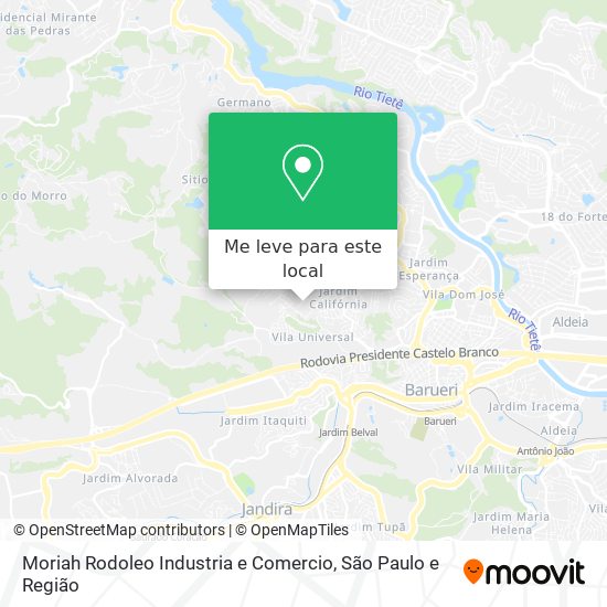 Moriah Rodoleo Industria e Comercio mapa