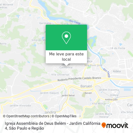 Igreja Assembléia de Deus Belém - Jardim Califórnia 4 mapa