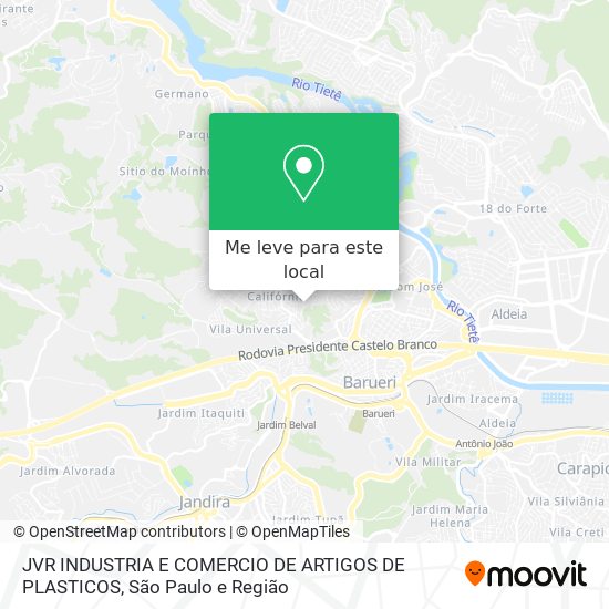 JVR INDUSTRIA E COMERCIO DE ARTIGOS DE PLASTICOS mapa