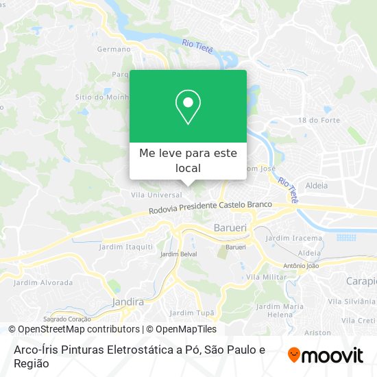 Arco-Íris Pinturas Eletrostática a Pó mapa