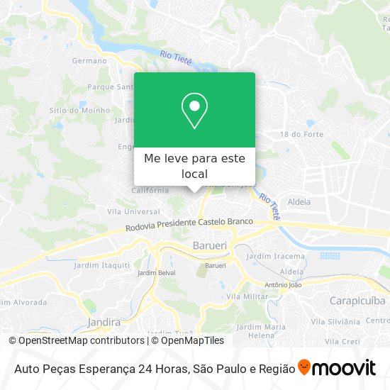 Auto Peças Esperança 24 Horas mapa