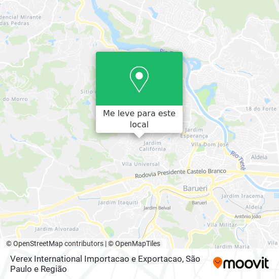 Verex International Importacao e Exportacao mapa