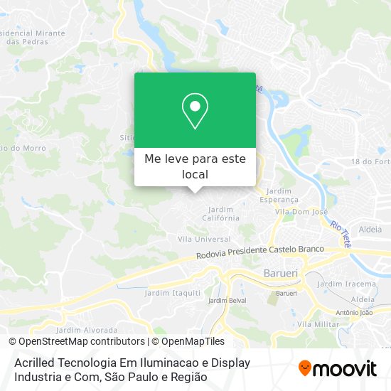 Acrilled Tecnologia Em Iluminacao e Display Industria e Com mapa