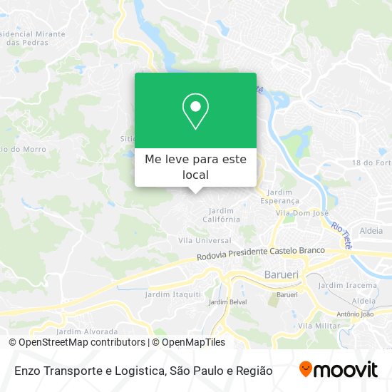 Enzo Transporte e Logistica mapa