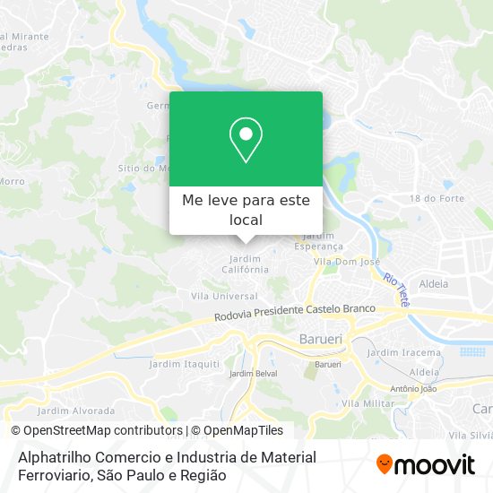 Alphatrilho Comercio e Industria de Material Ferroviario mapa