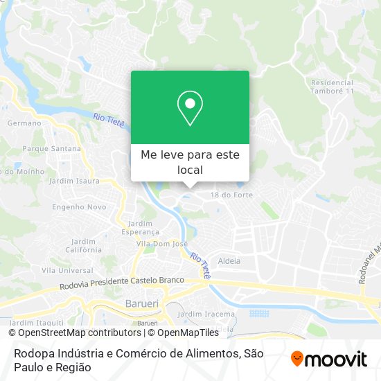 Rodopa Indústria e Comércio de Alimentos mapa