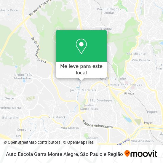 Auto Escola Garra Monte Alegre mapa