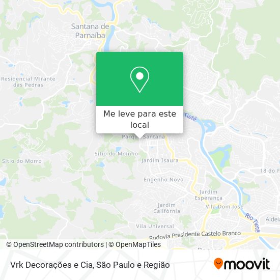 Vrk Decorações e Cia mapa