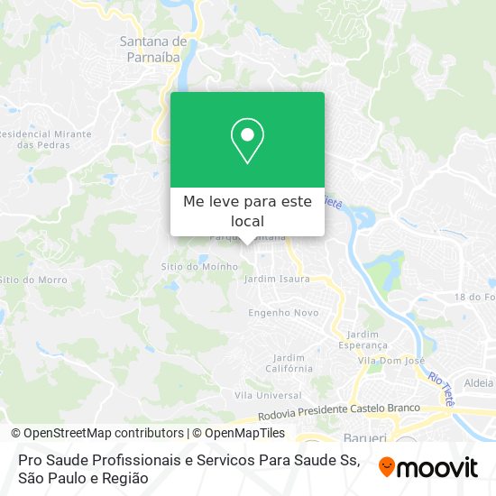 Pro Saude Profissionais e Servicos Para Saude Ss mapa