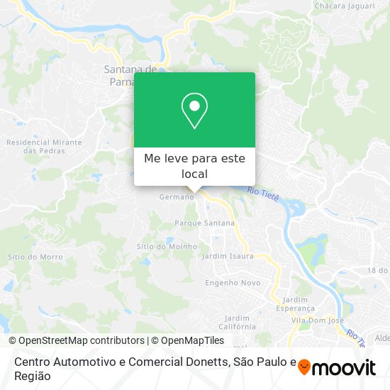 Centro Automotivo e Comercial Donetts mapa