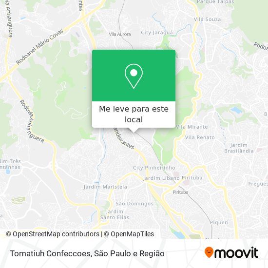 Tomatiuh Confeccoes mapa