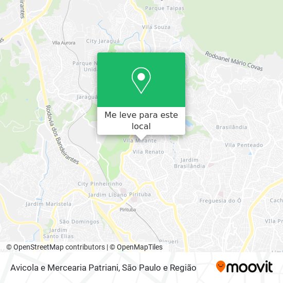 Avicola e Mercearia Patriani mapa