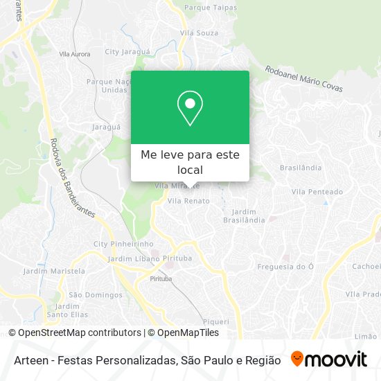 Arteen - Festas Personalizadas mapa