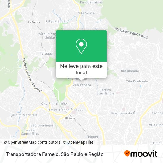 Transportadora Famelo mapa