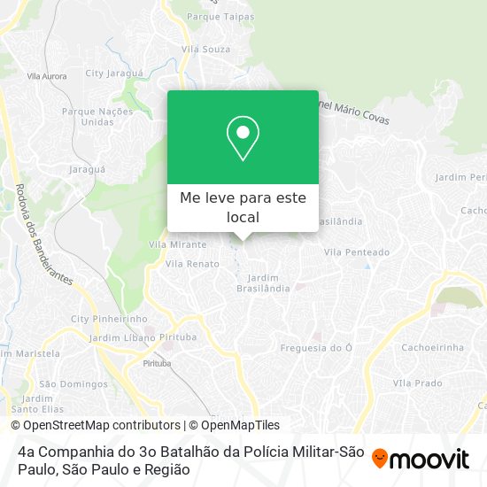 4a Companhia do 3o Batalhão da Polícia Militar-São Paulo mapa