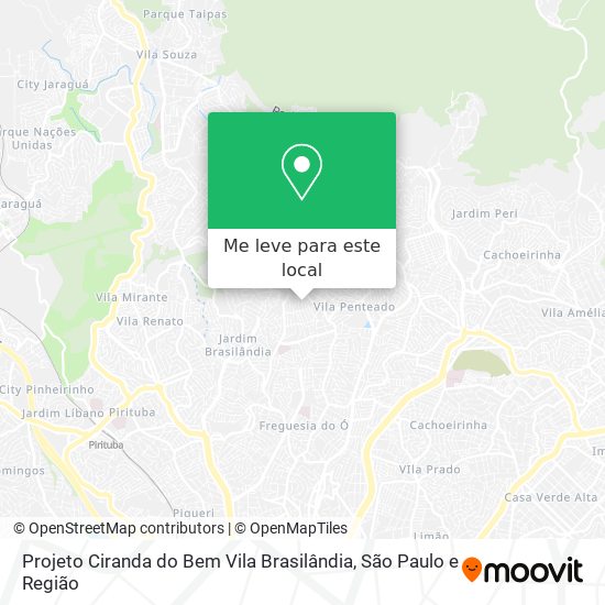 Projeto Ciranda do Bem Vila Brasilândia mapa