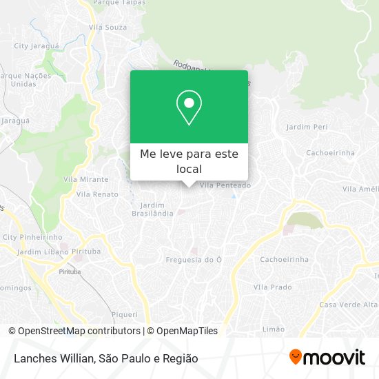 Lanches Willian mapa