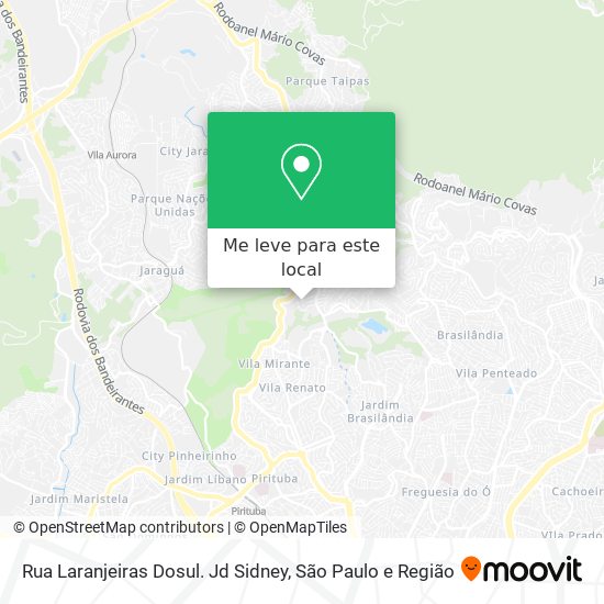 Rua Laranjeiras Dosul. Jd Sidney mapa