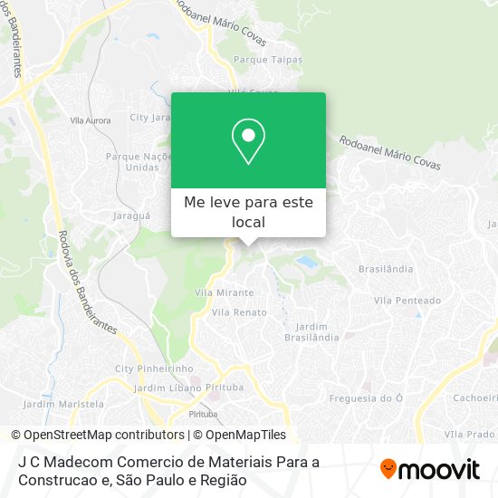 J C Madecom Comercio de Materiais Para a Construcao e mapa