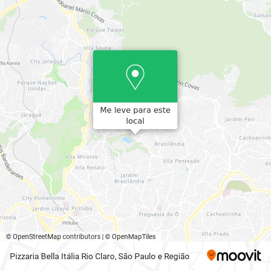 Pizzaria Bella Itália Rio Claro mapa