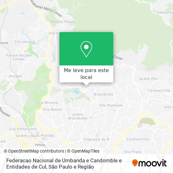 Federacao Nacional de Umbanda e Candomble e Entidades de Cul mapa