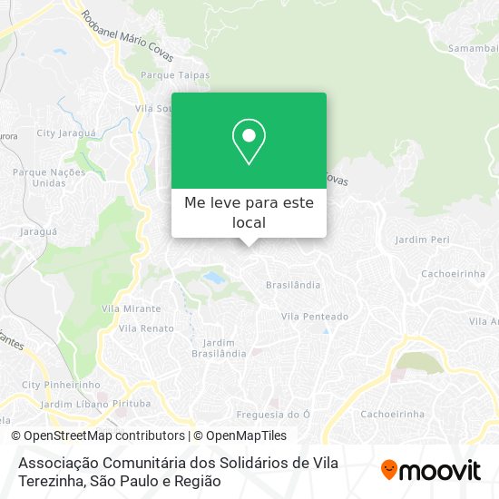 Associação Comunitária dos Solidários de Vila Terezinha mapa