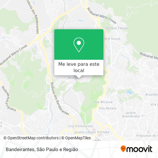 Bandeirantes mapa