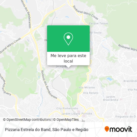 Pizzaria Estrela do Band mapa