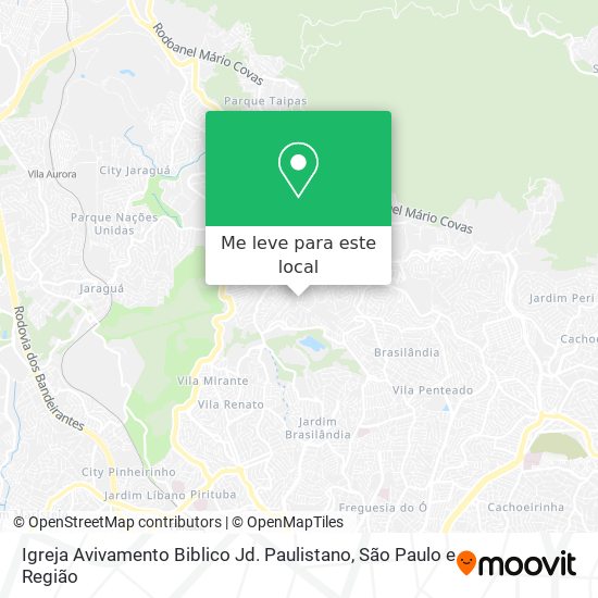 Igreja Avivamento Biblico Jd. Paulistano mapa