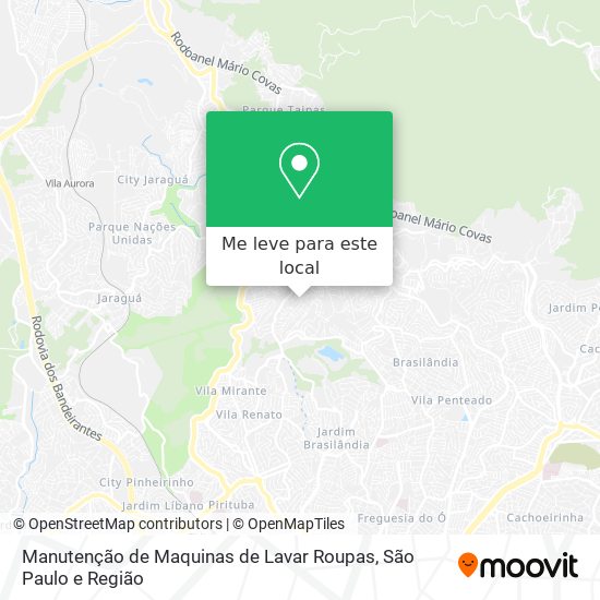 Manutenção de Maquinas de Lavar Roupas mapa