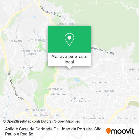 Asilo e Casa de Caridade Pai Joao da Porteira mapa