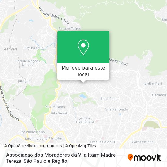 Associacao dos Moradores da Vila Itaim Madre Tereza mapa