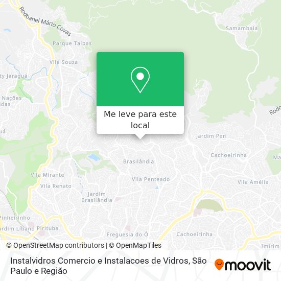 Instalvidros Comercio e Instalacoes de Vidros mapa