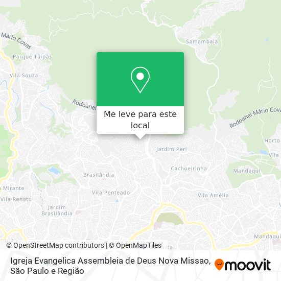 Igreja Evangelica Assembleia de Deus Nova Missao mapa