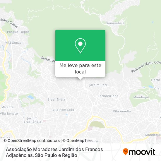 Associação Moradores Jardim dos Francos Adjacências mapa